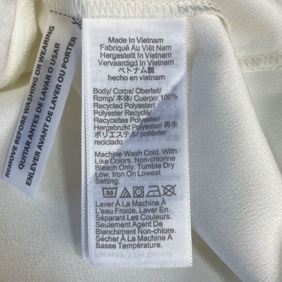 J Crew Long Sleeve Blouse Womens Medium Cream New Keyhole Neck New WOT - Picture 10 of 11